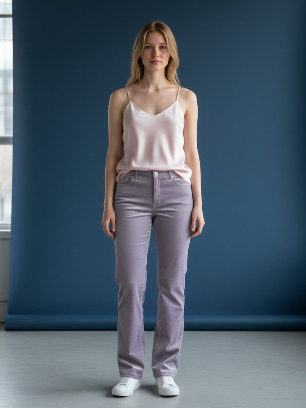 LOFT Lilac High Rise Straight Pants Sz 14 Cotton Blend EUC